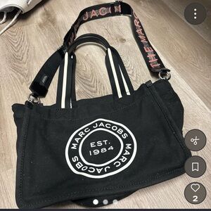 Marc Jacobs Black and White Canvas Tote